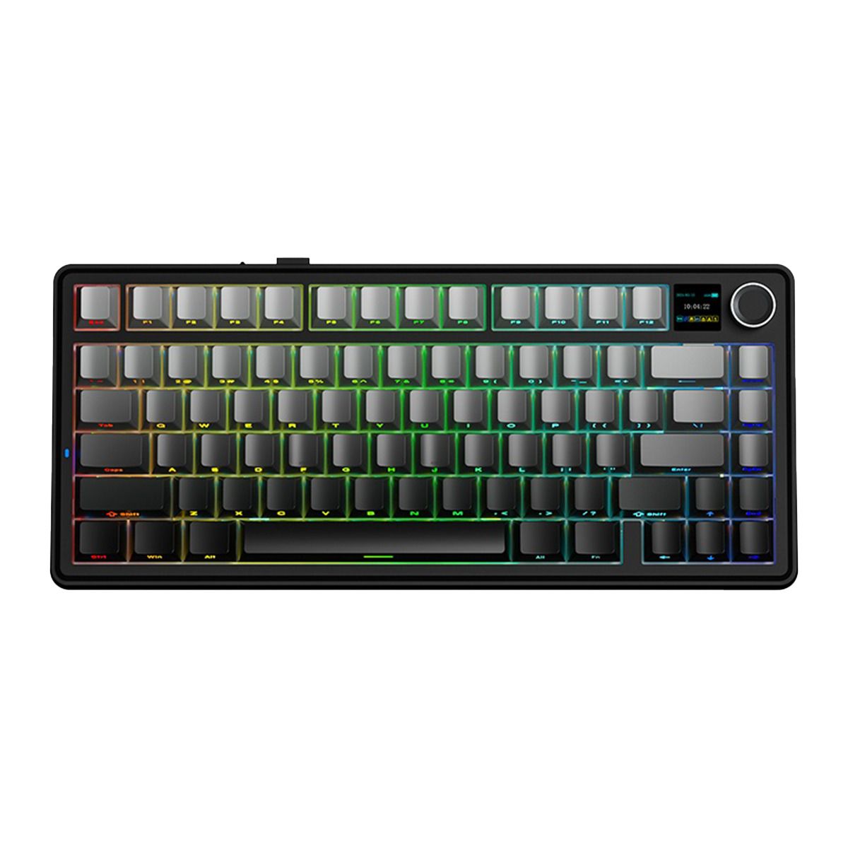 AULA - TECLADO AULA F75 MAX MECANICO RGB SWITCH GREEN-BLACK DEGRADADO