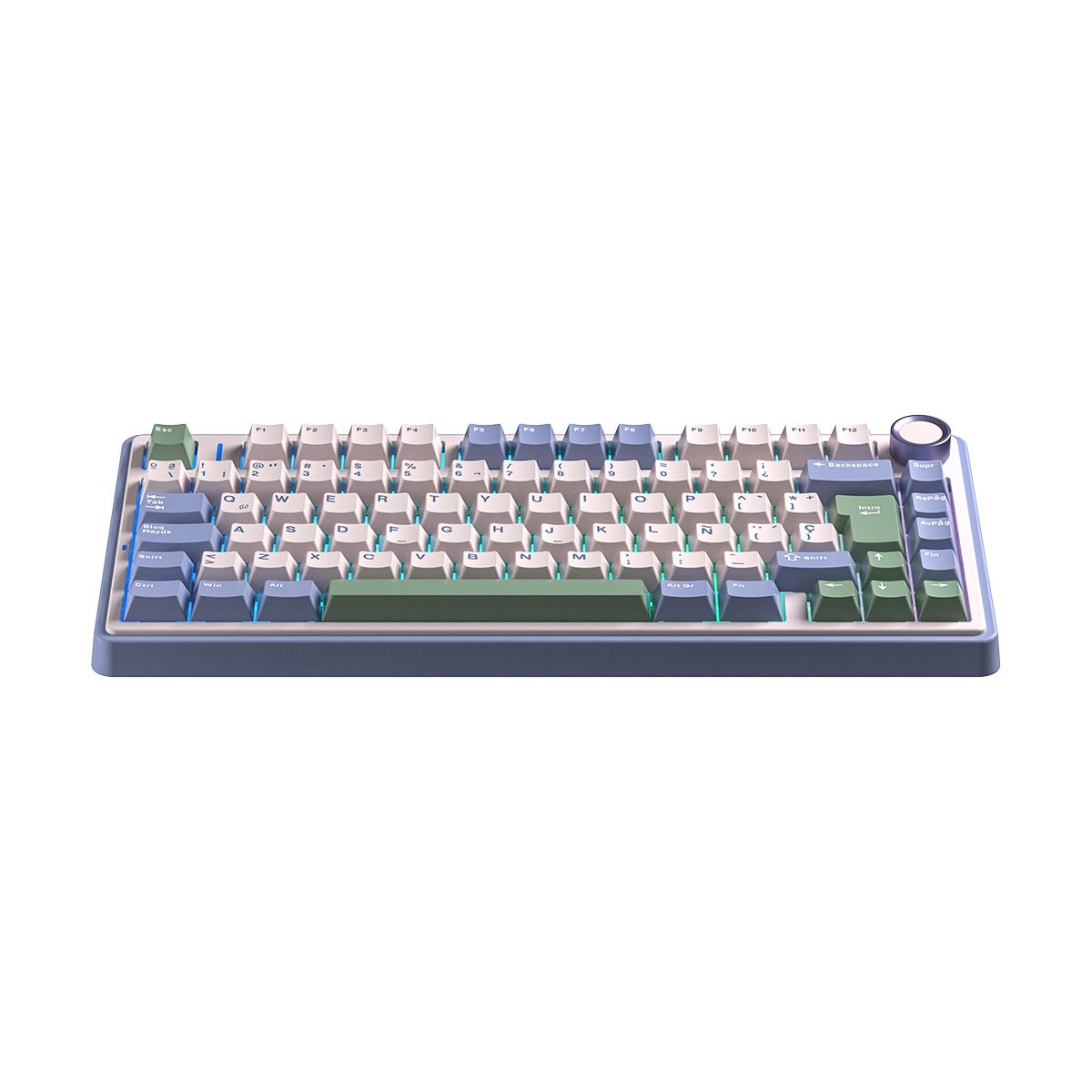 AULA - TECLADO AULA F75 RGB INALAMBRICO ESPAÑOL PASTEL REAPER-SWITCH
