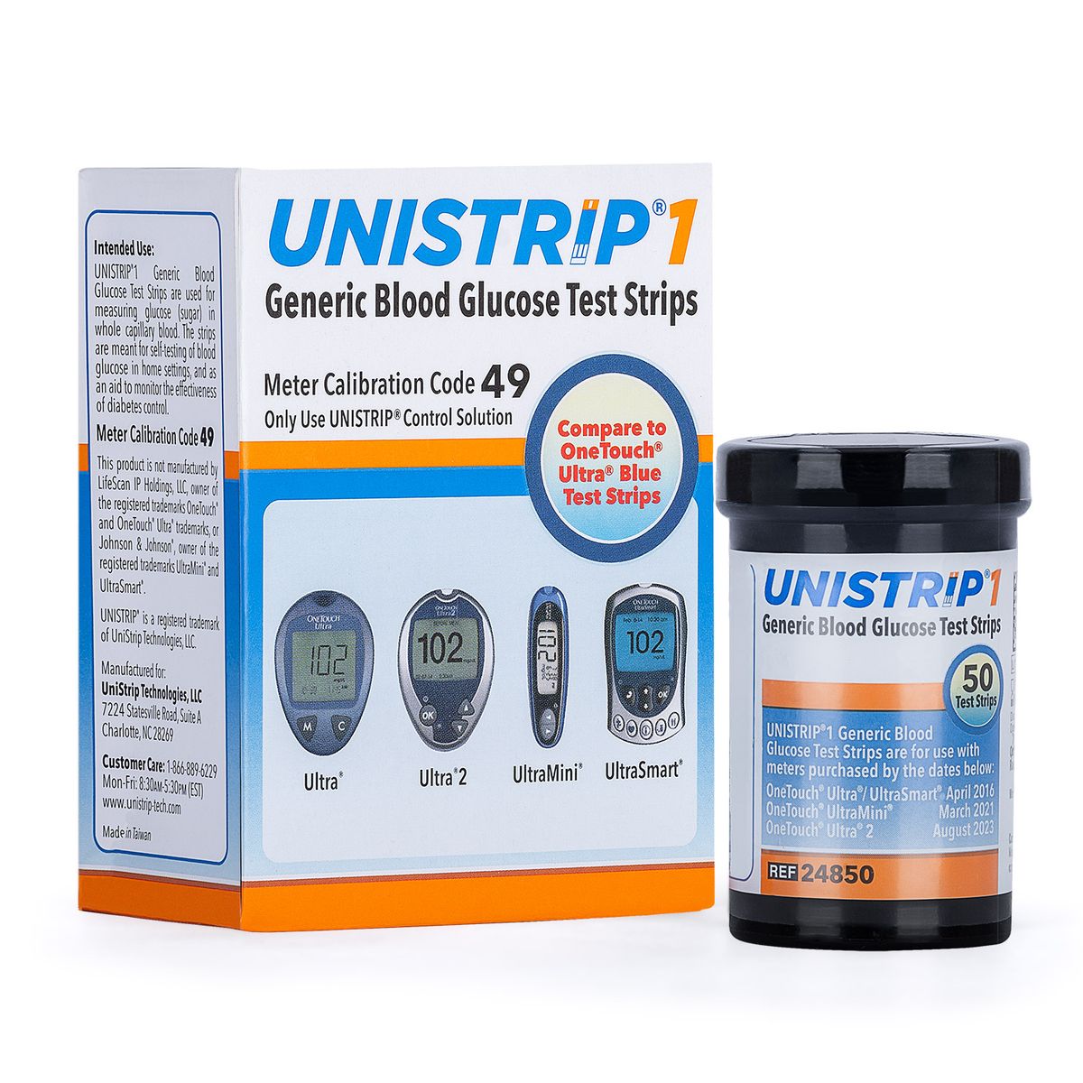 GENERICO - Tiras Reactivas para Glucómetro ONE TOUCH ULTRA CAJA 50 UND