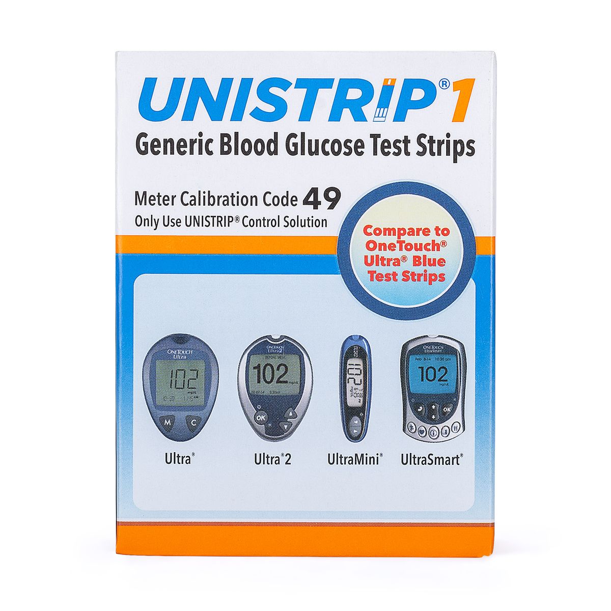 GENERICO - Tiras Reactivas para Glucómetro ONE TOUCH ULTRA CAJA 50 UND