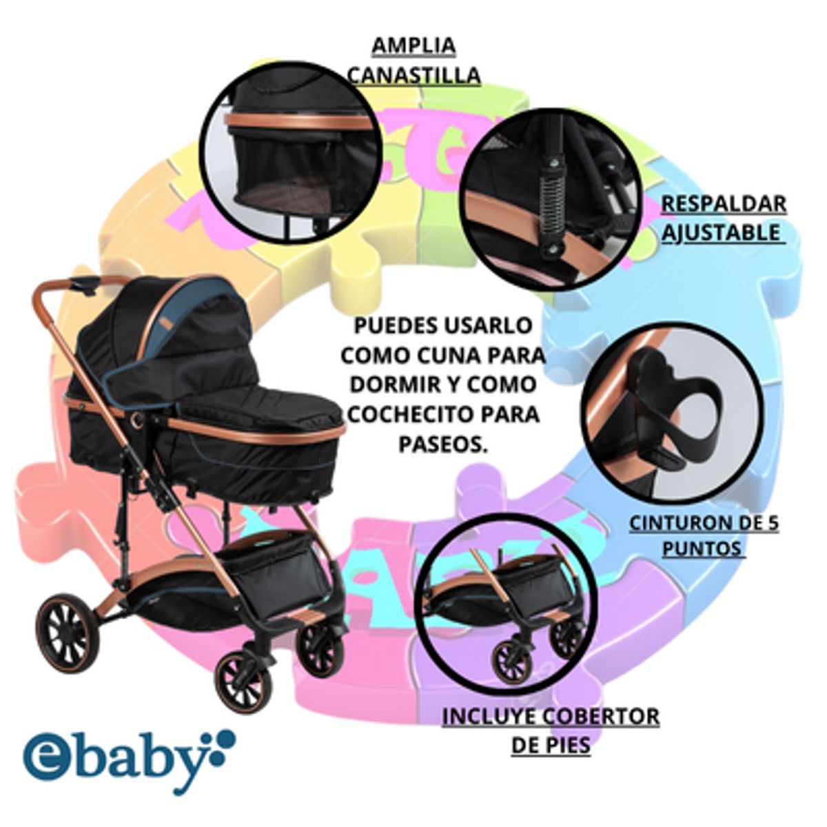 EBABY - COCHE MOISES LUJO SUNDANCE COD.157   - AZUL