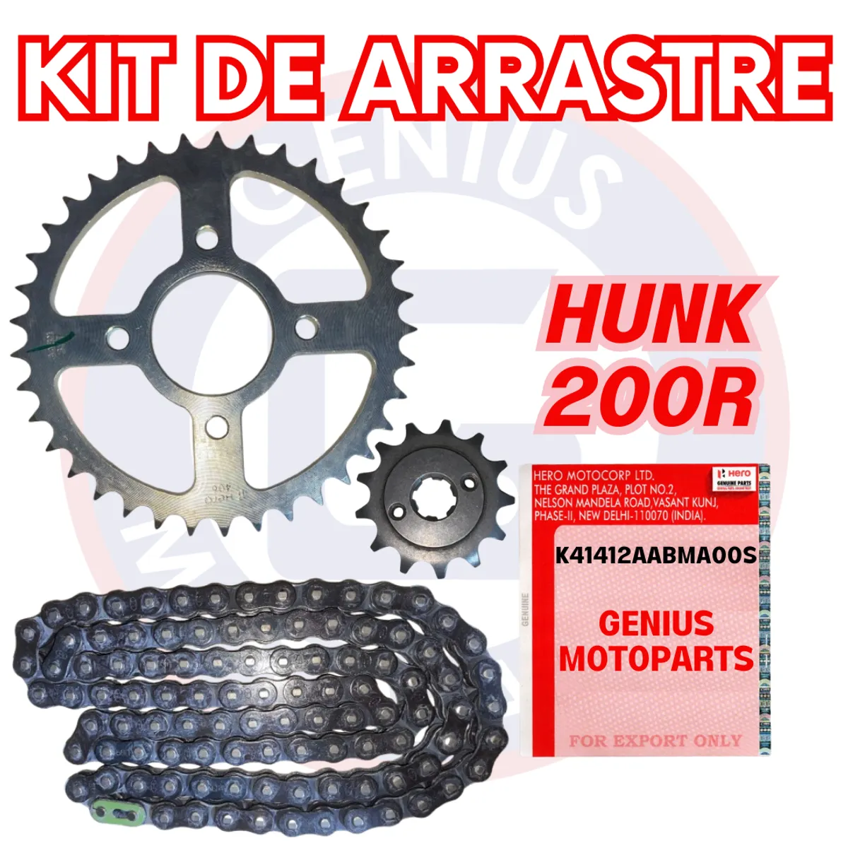 HERO - KIT DE ARRASTRE HUNK 200R