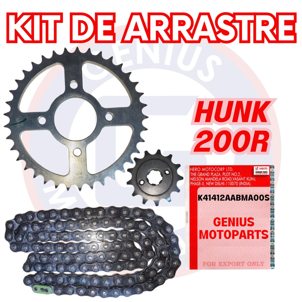 HERO - KIT DE ARRASTRE HUNK 200R