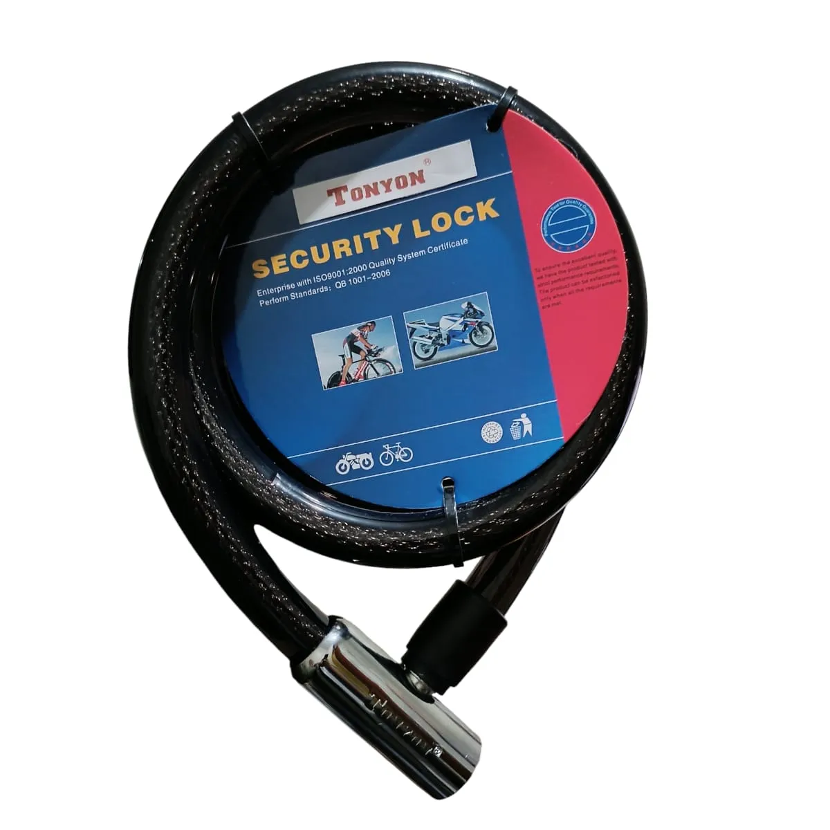 GENERICO - CANDADO CADENA DE SEGURIDAD PARA MOTOS - TUNYON - 2cm  15metros