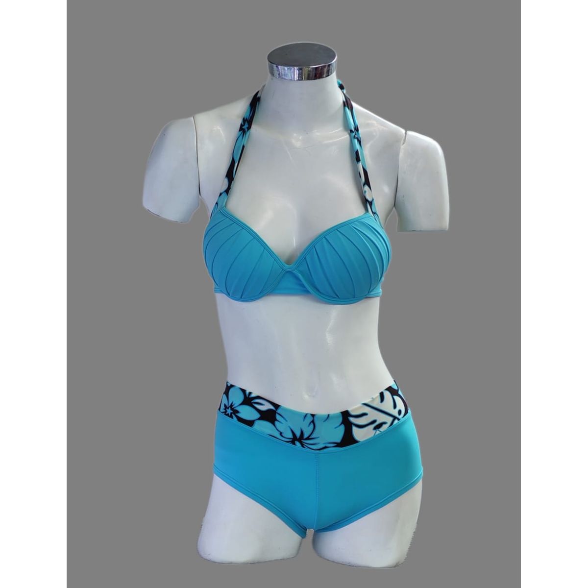 GENERICO - Traje de Baño Bikini 2 Piezas Azul turqueza Short talla M DEALCOBA