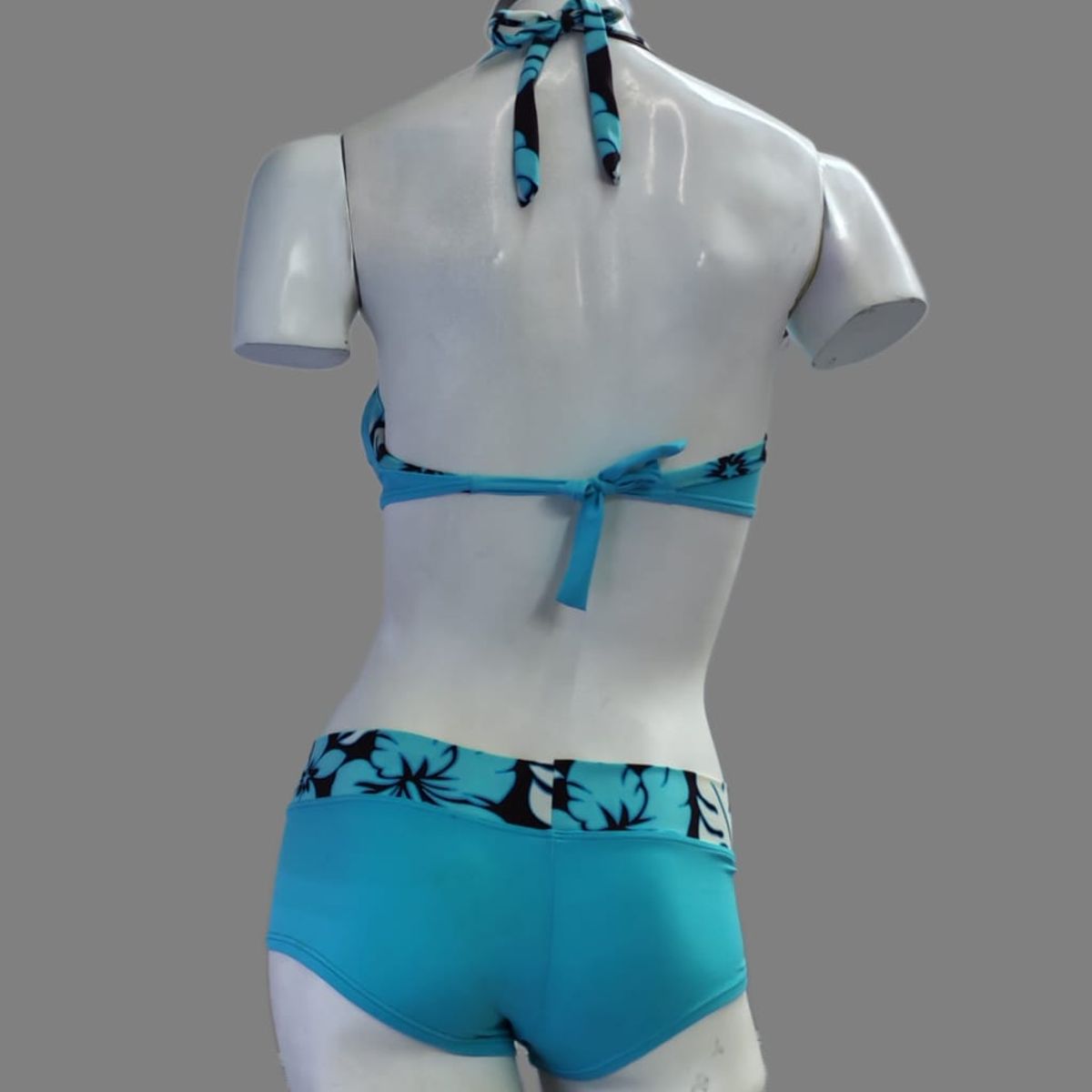 GENERICO - Traje de Baño Bikini 2 Piezas Azul turqueza Short talla M DEALCOBA