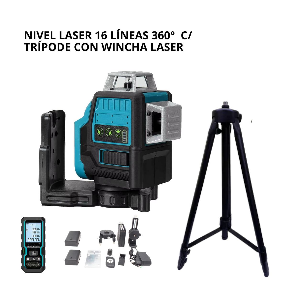 XTD - Nivel Laser 16 Líneas 4D Con Trípode + Wincha Laser