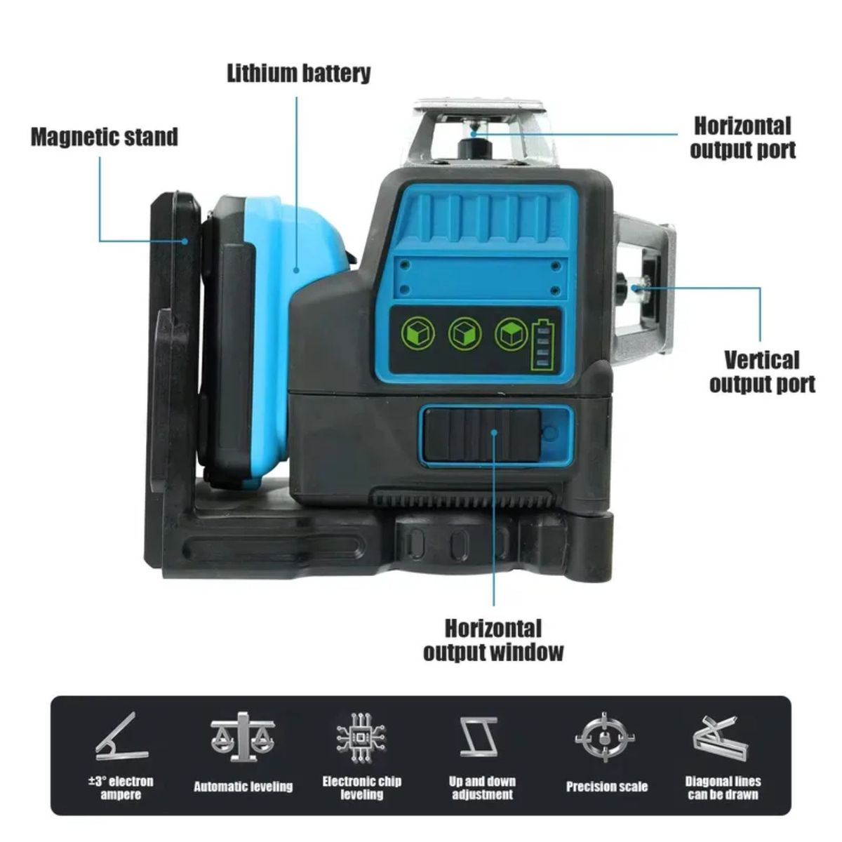 XTD - Nivel Laser 16 Líneas 4D Con Trípode + Wincha Laser