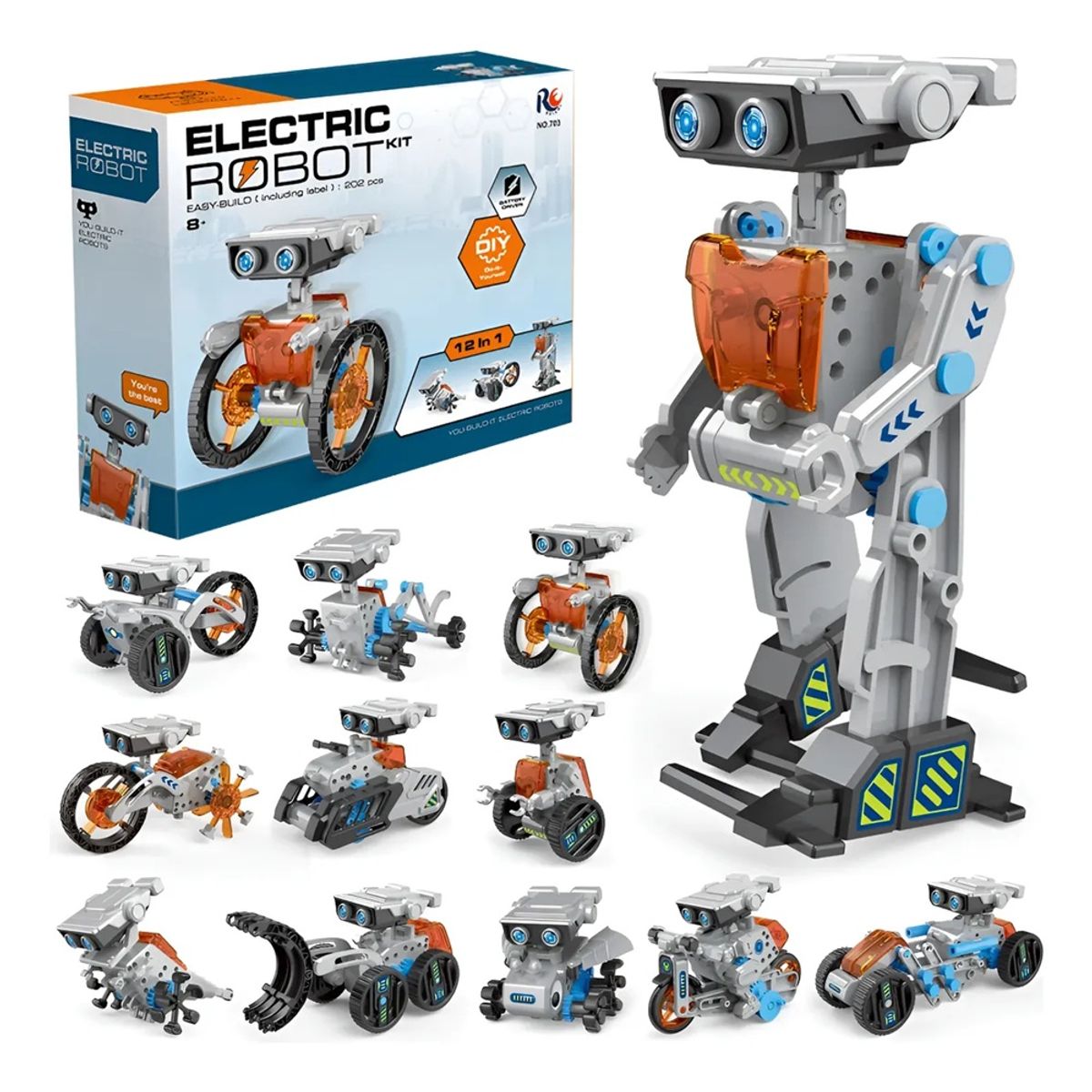 GENERICO - Kit Robot Eléctrico STEM Educativo 12 EN 1