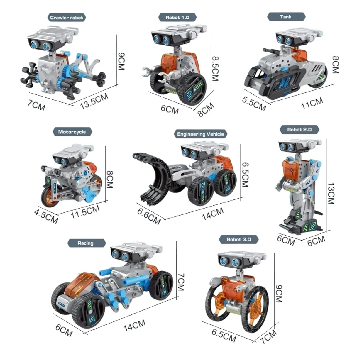GENERICO - Kit Robot Eléctrico STEM Educativo 12 EN 1