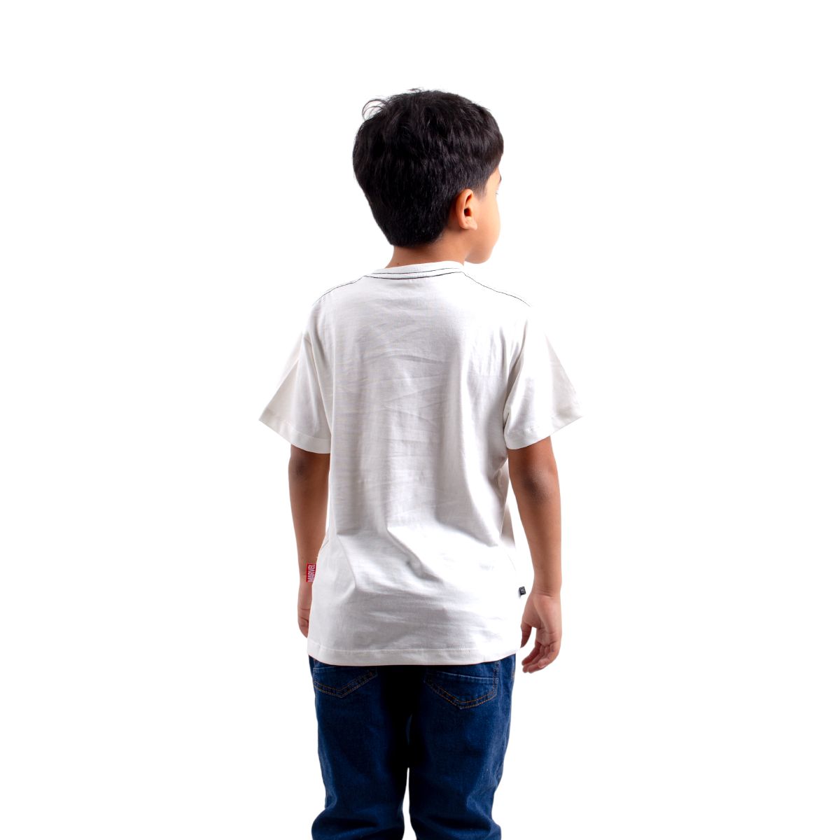 MARVEL - Polo Manga Corta Niño Spiderman Marfil Algodón