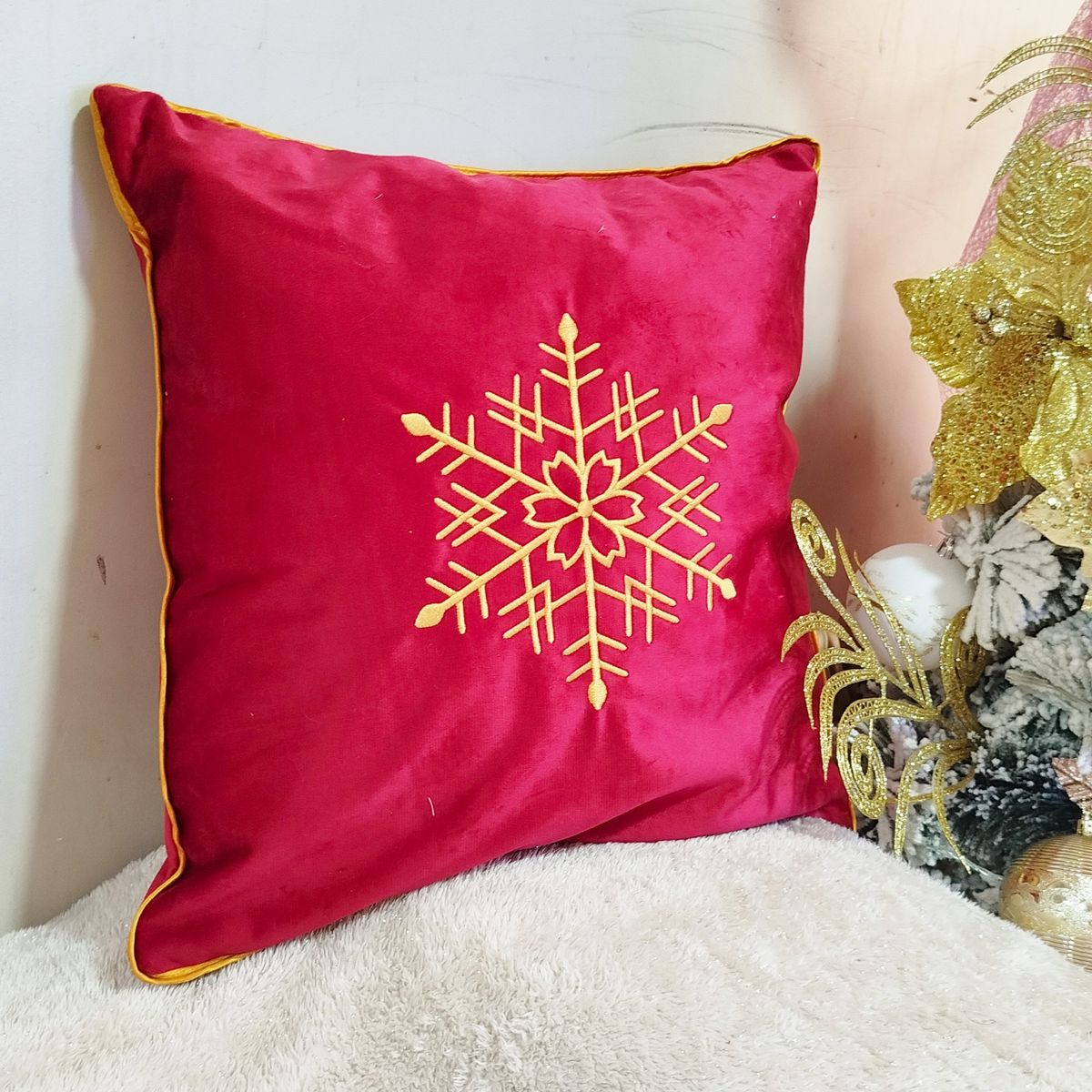 GENERICO - Cojín Navideño Copo 45 X