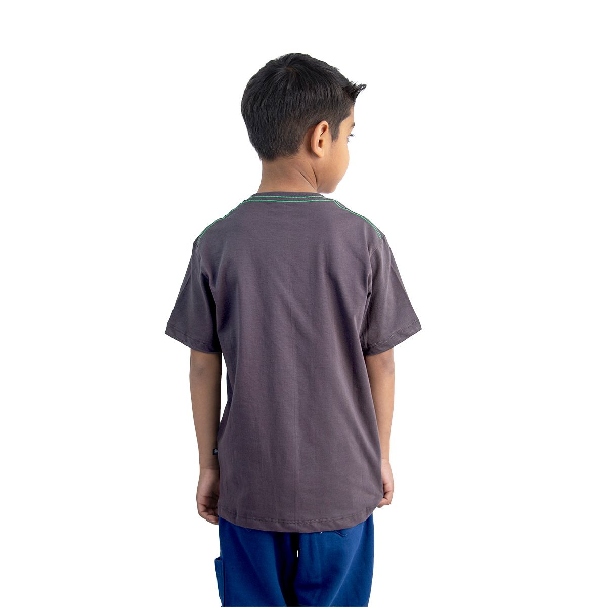 MICROSOFT - Polo Manga Corta Niño Minecraft Plomo Algodón