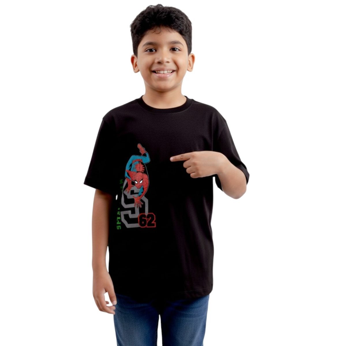 MARVEL - Polo Manga Corta Niño Marvel Comics Negro Algodón