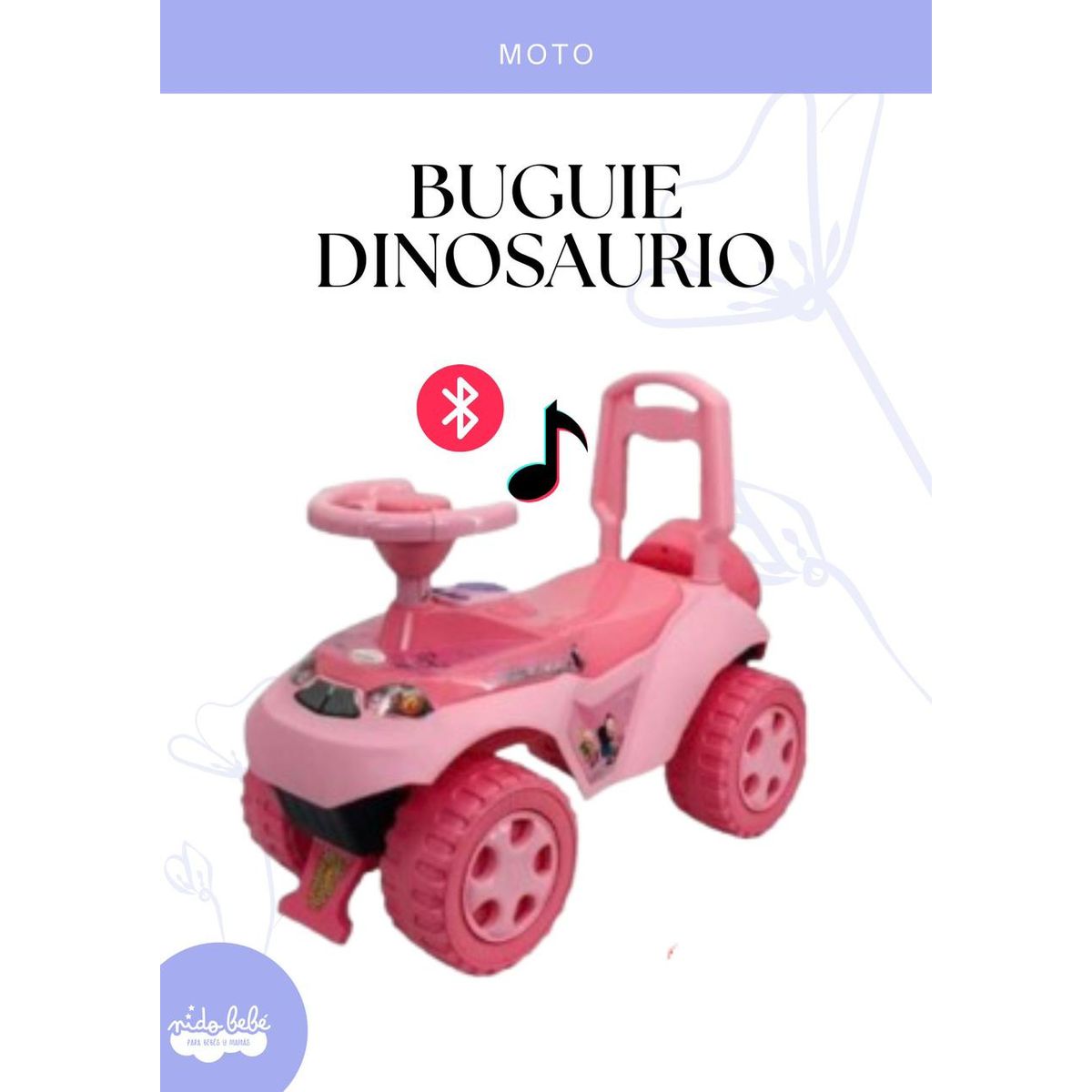 BABY - Carrito BUGGY de niña  -  ROSADO