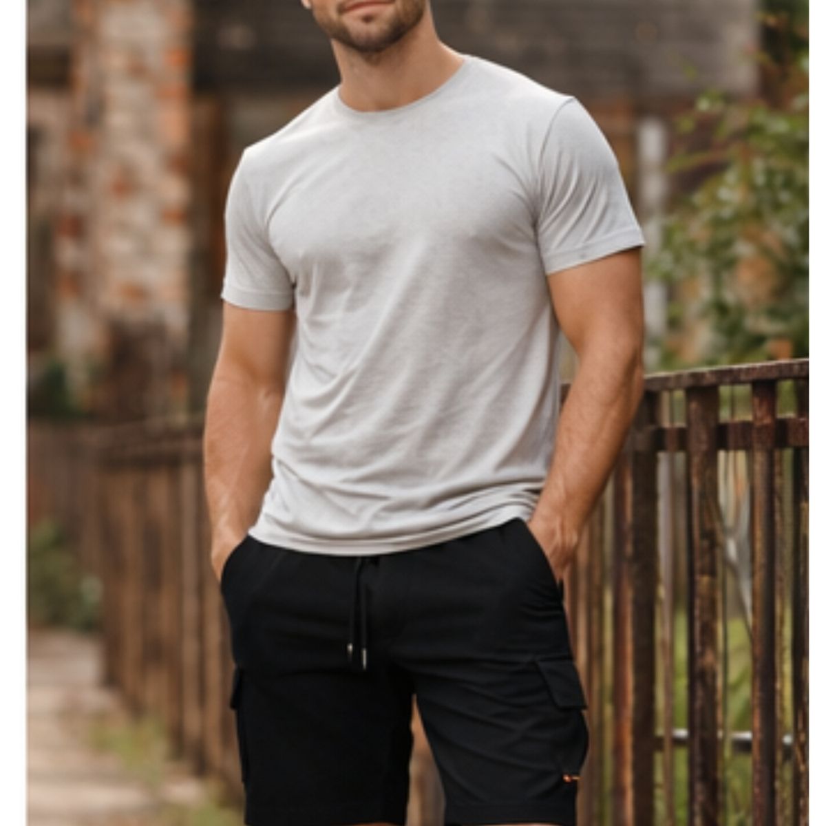 ENKI - Short Cargo Hombre ENKI  Modelo Waffle Cargo