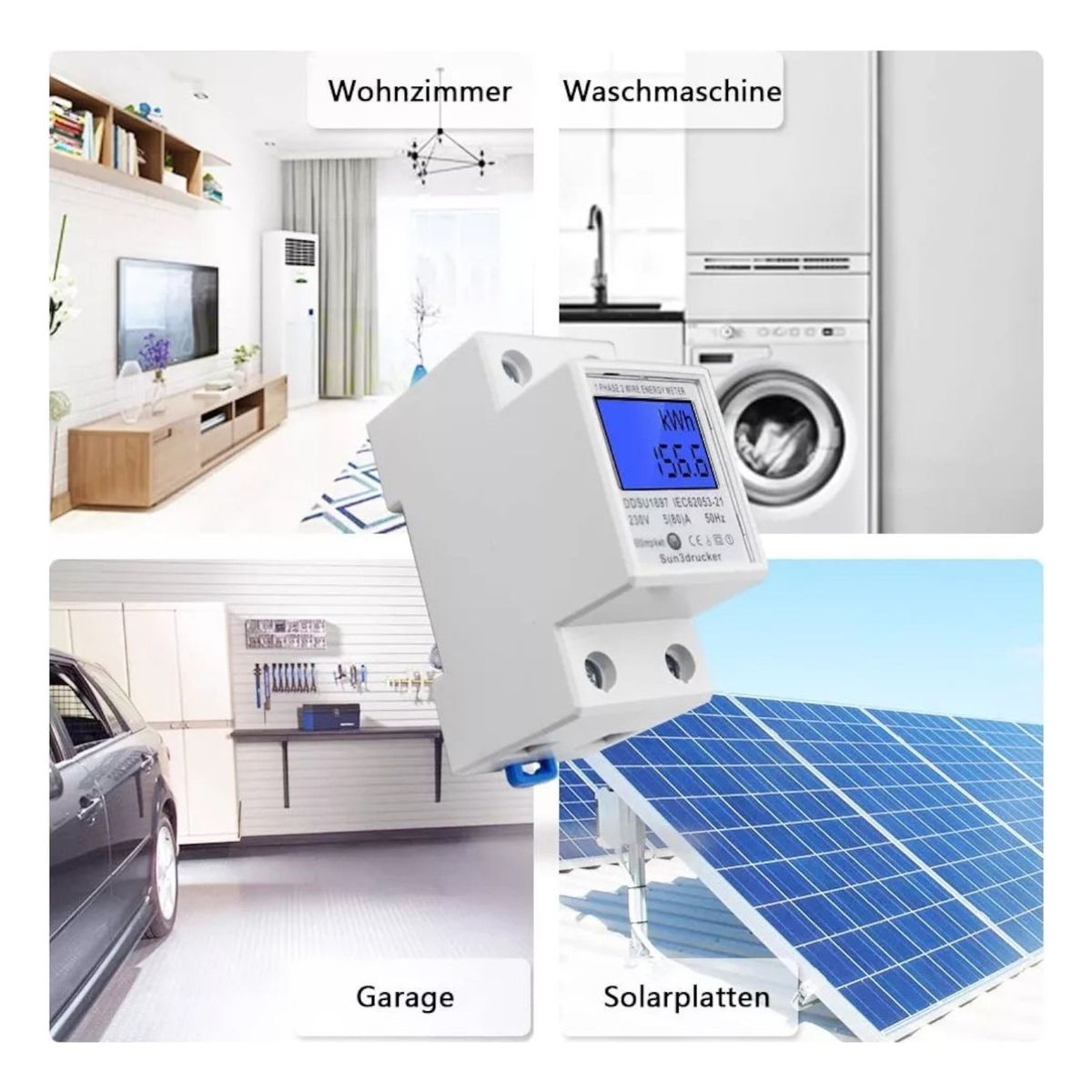 U BUY - Medidor Electrico Monofasico Digital Remarcador 220v A 80a