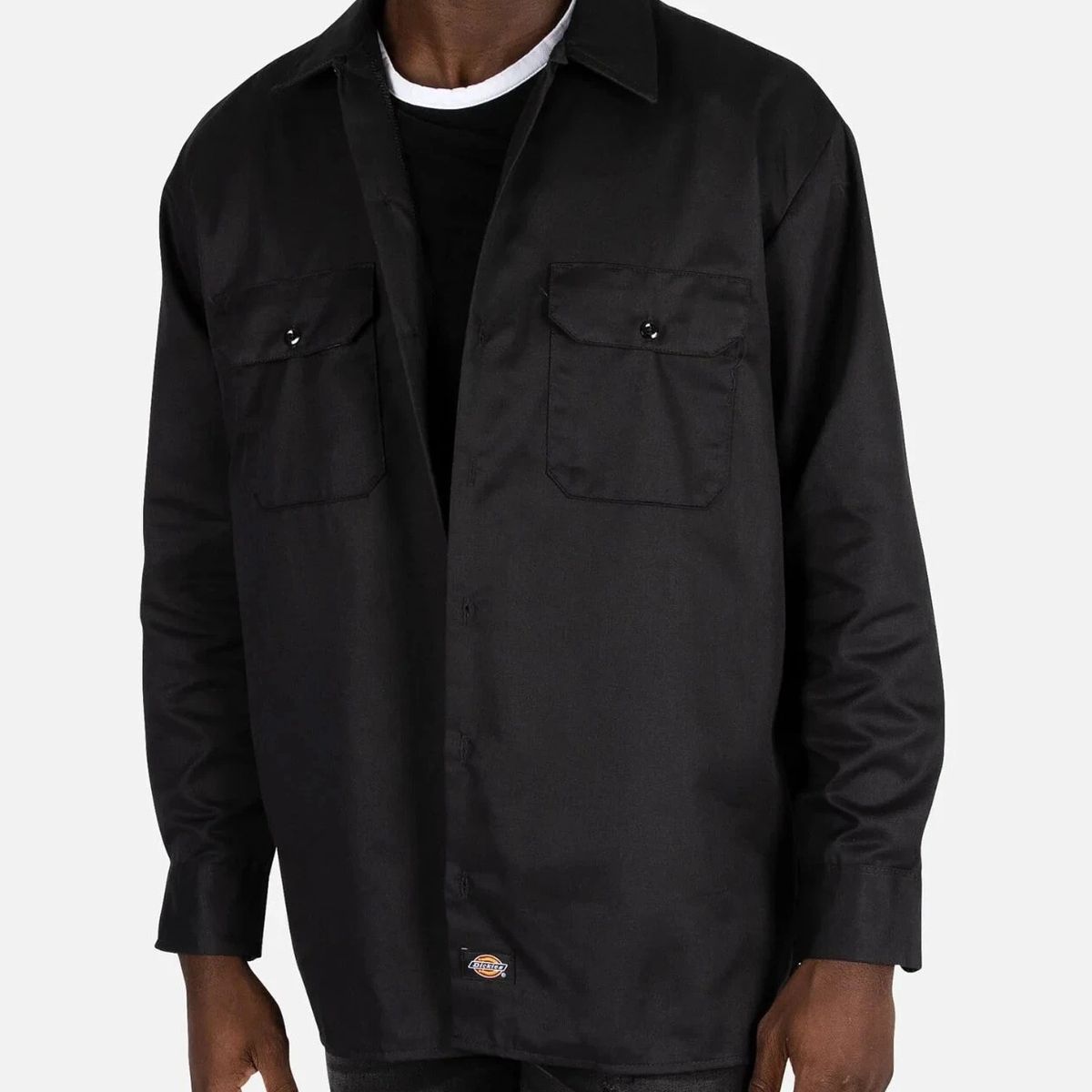 DICKIES - Camisa de trabajo Dickies de sarga de manga larga para hombre