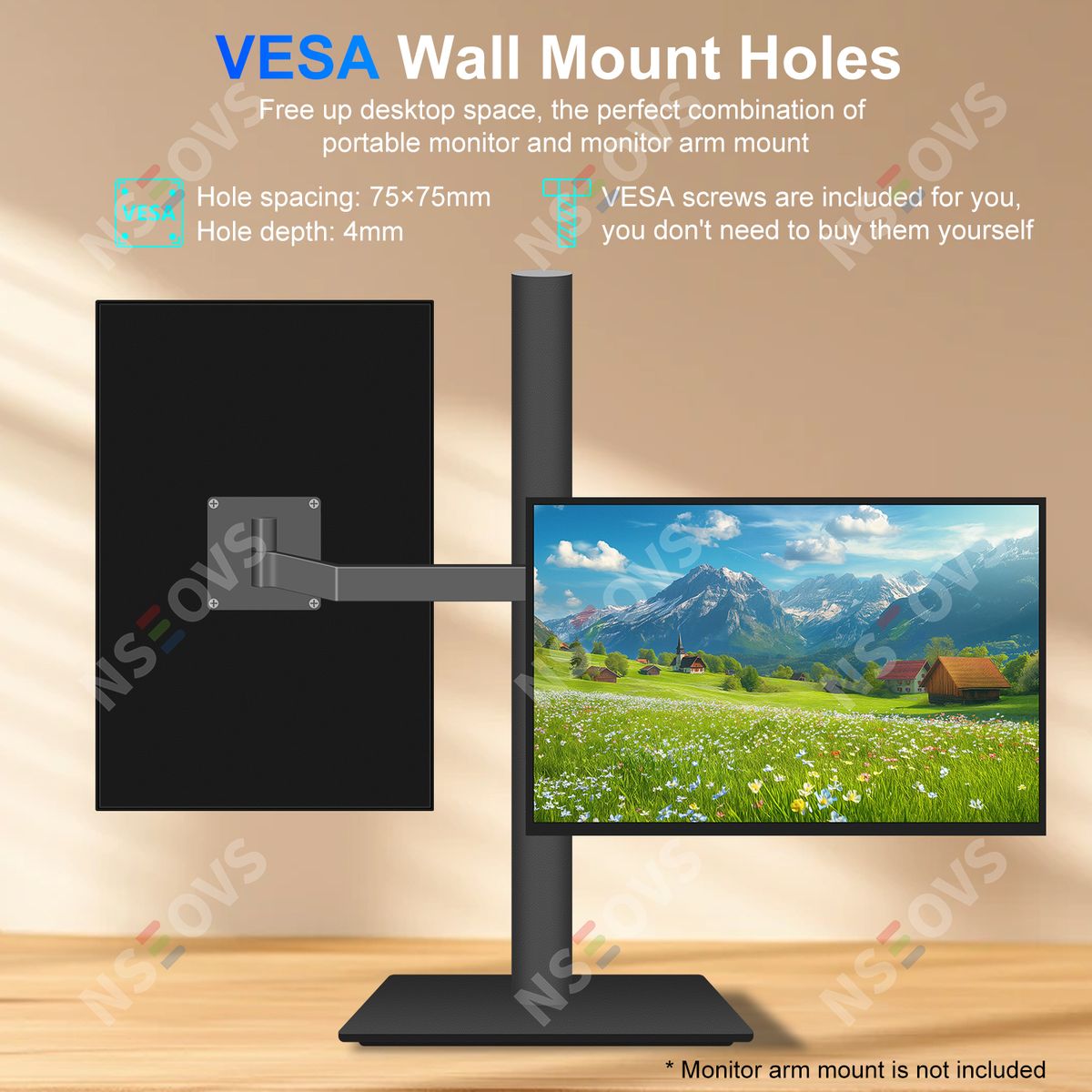 NO LOGO - NSEOVS Monitor Portátil de 10.5" 1080p 420nit 100% sRGB 1920*1080  60Hz