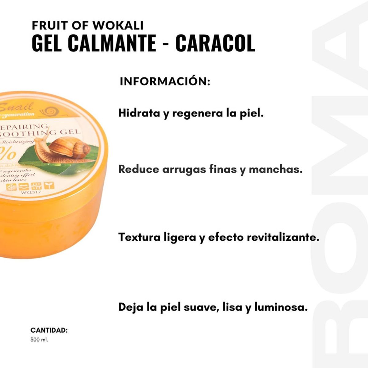 WOKALI - PACK 3 GEL CALMANTE CARACOL 300ML WOKALI