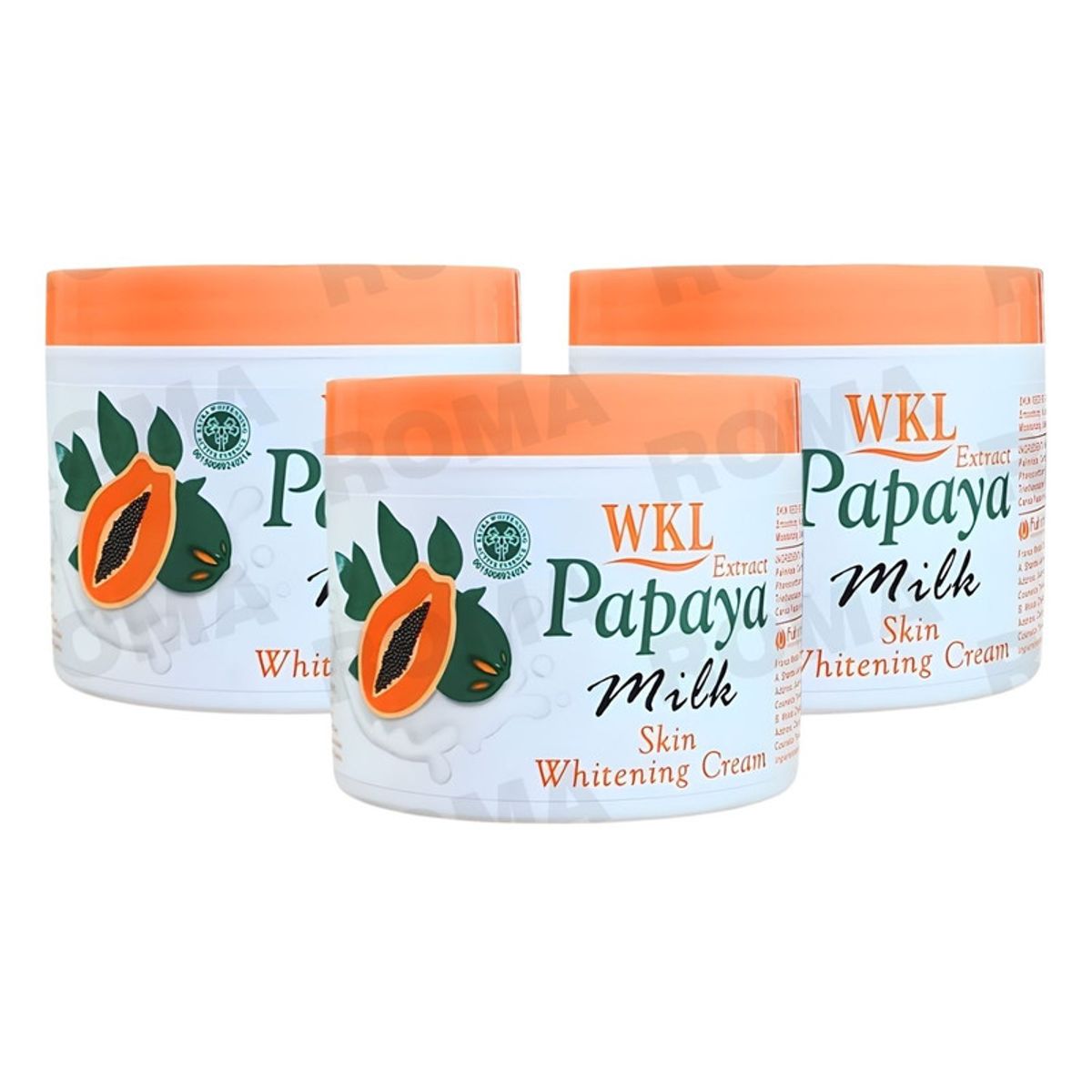 WOKALI - PACK 3 CREMA ACLARANTE PAPAYA Y LECHE 115ML WOKALI