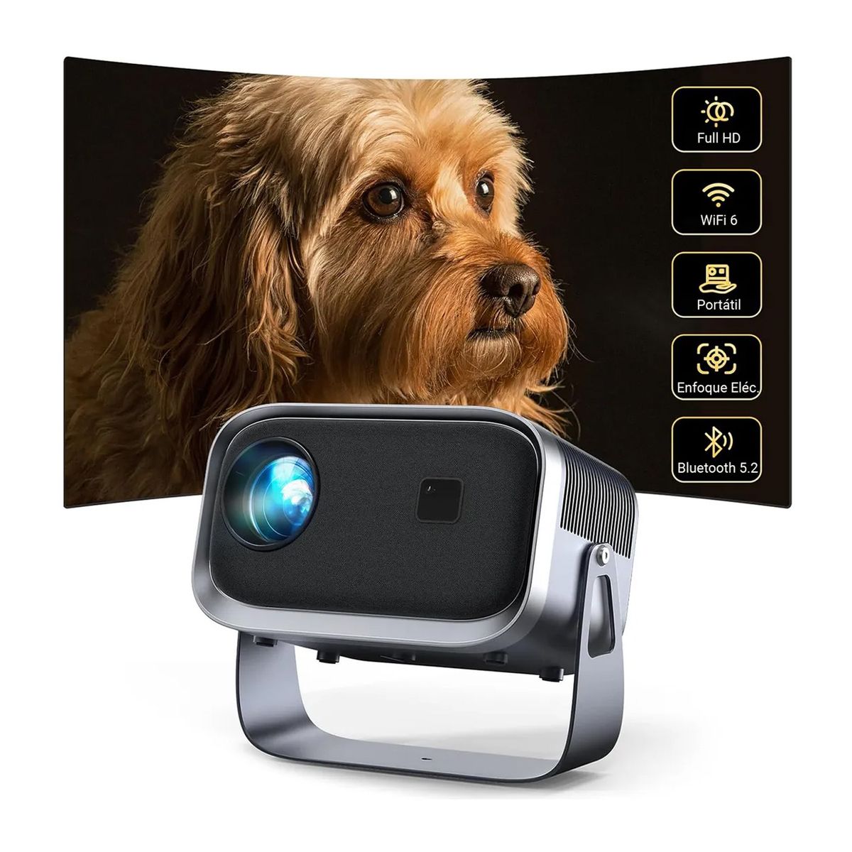 NEO DIGITAL - Proyector K6P LED multimedia HD Wifi Android 5000 lúmenes