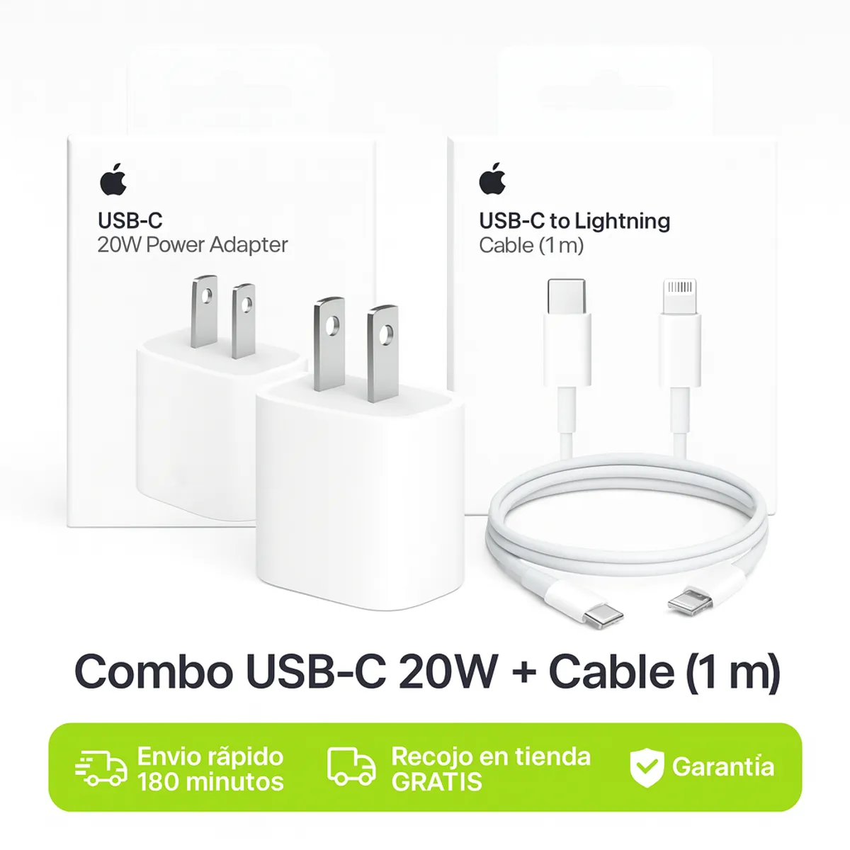 APPLE - Cargador  Apple  20w + Cable C a Lightning