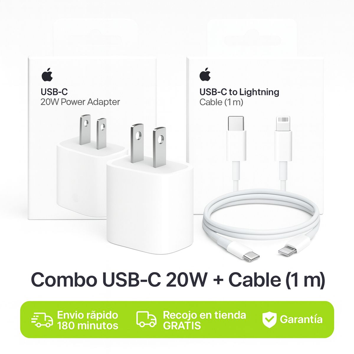 APPLE - Cargador  Apple  20w + Cable C a Lightning