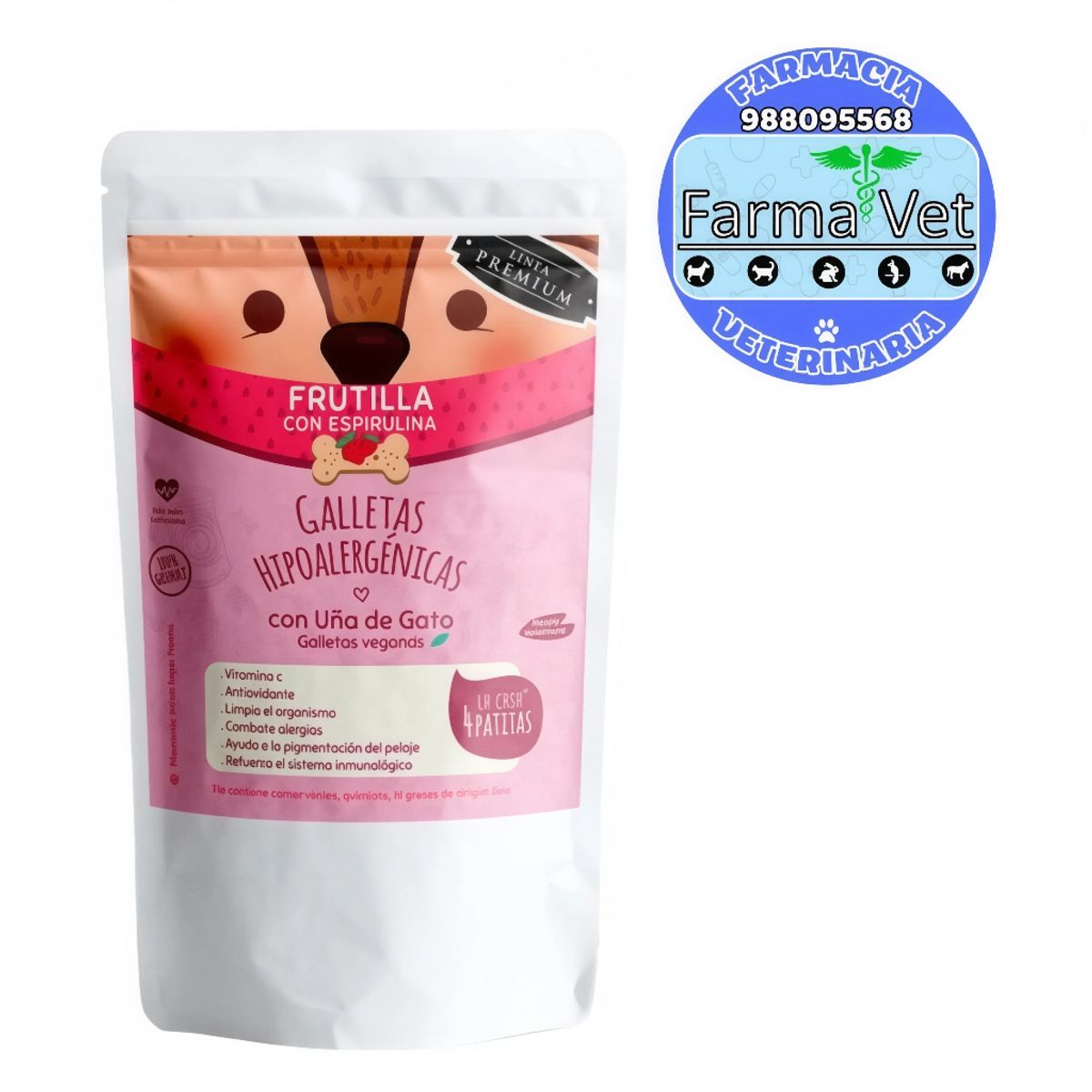 GENERICO - GALLETAS HIPOALERGENICAS FRUTILLA CON ESPIRULINA