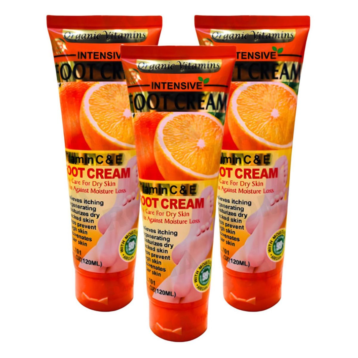 WOKALI - PACK 3 CREMA PARA PIES VITAMINA C Y E 120ML WOKALI