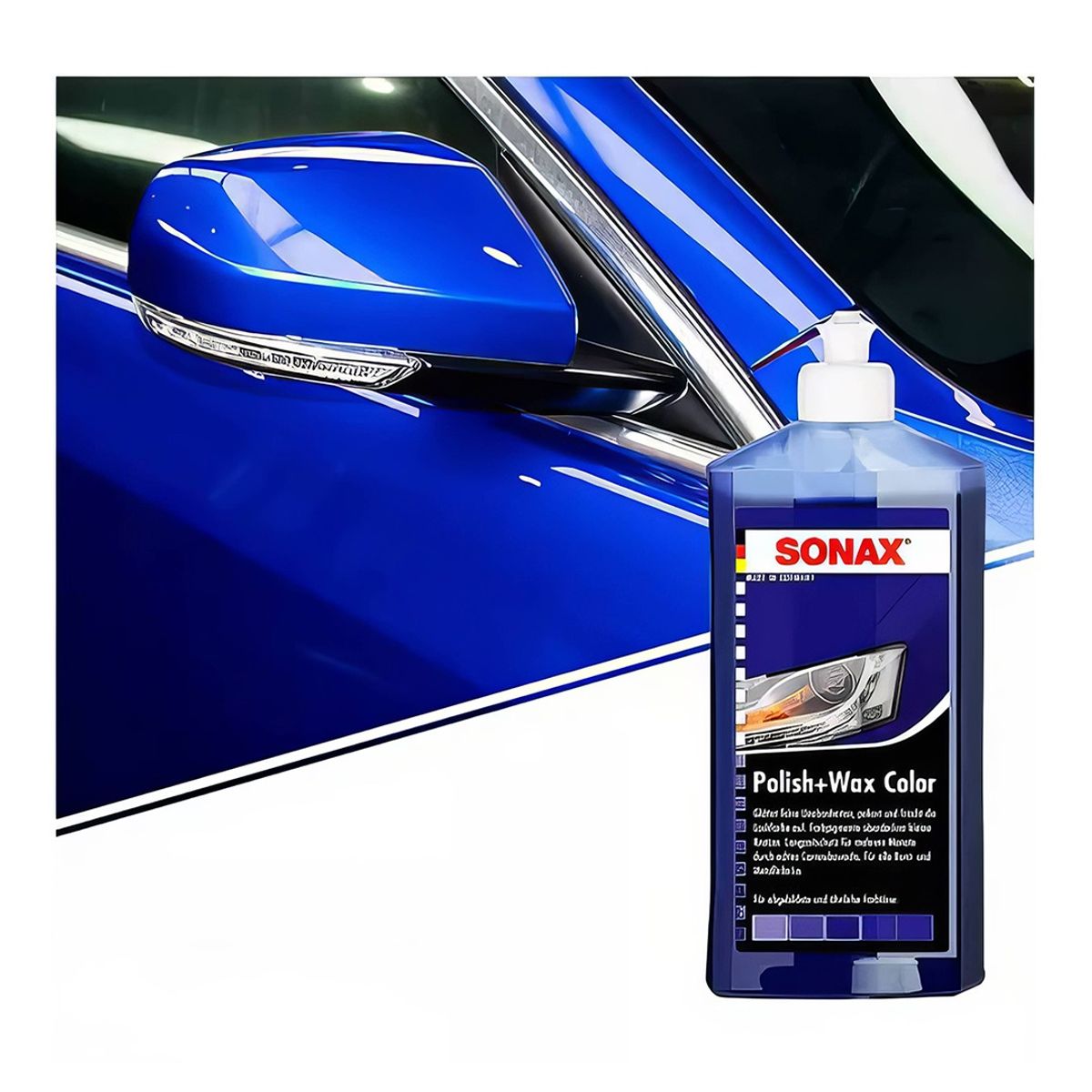 SONAX - Cera Sonax Polish + Wax Color Azul 500 ml