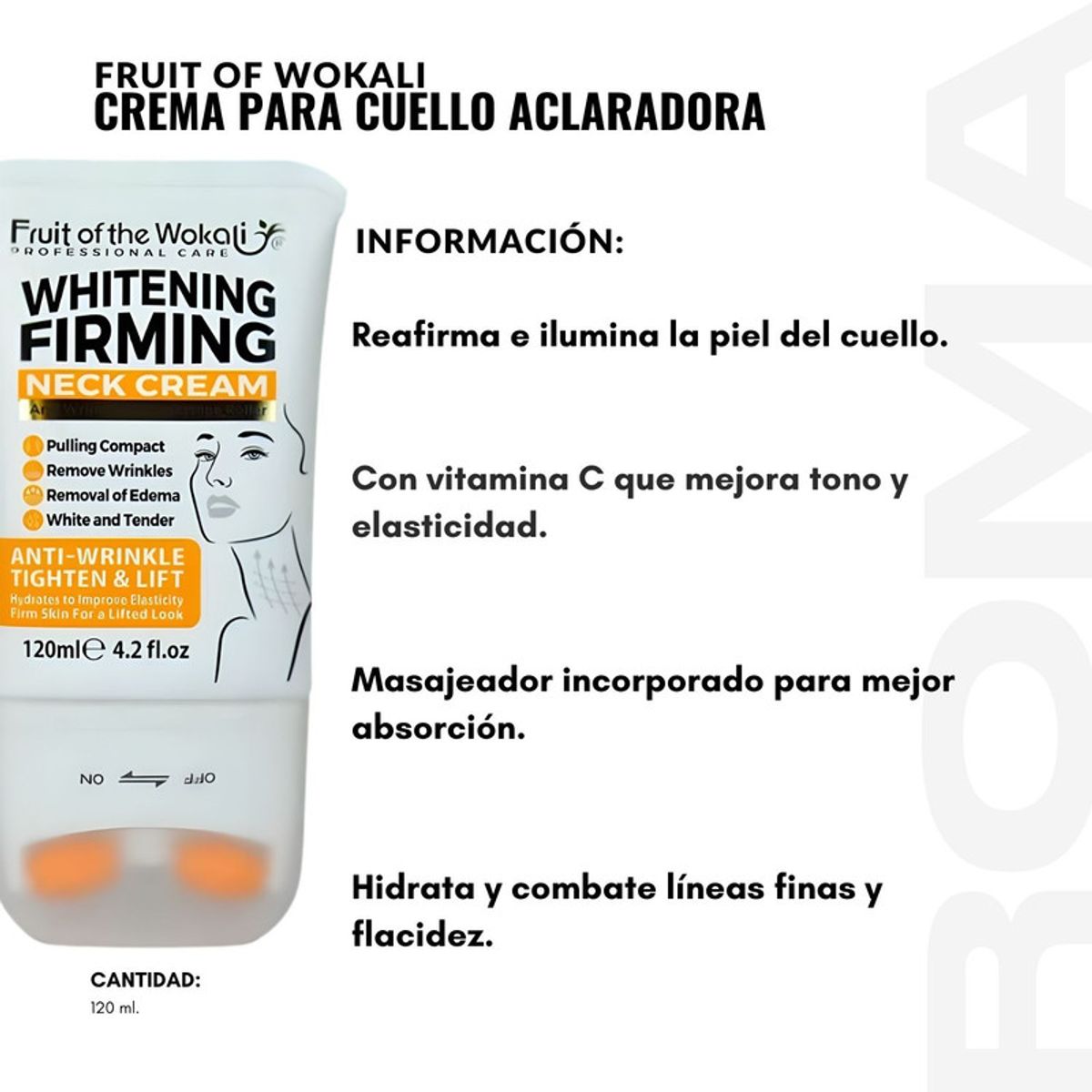 WOKALI - CREMA ACLARADORA PARA EL CUELLO 120ML WOKALI