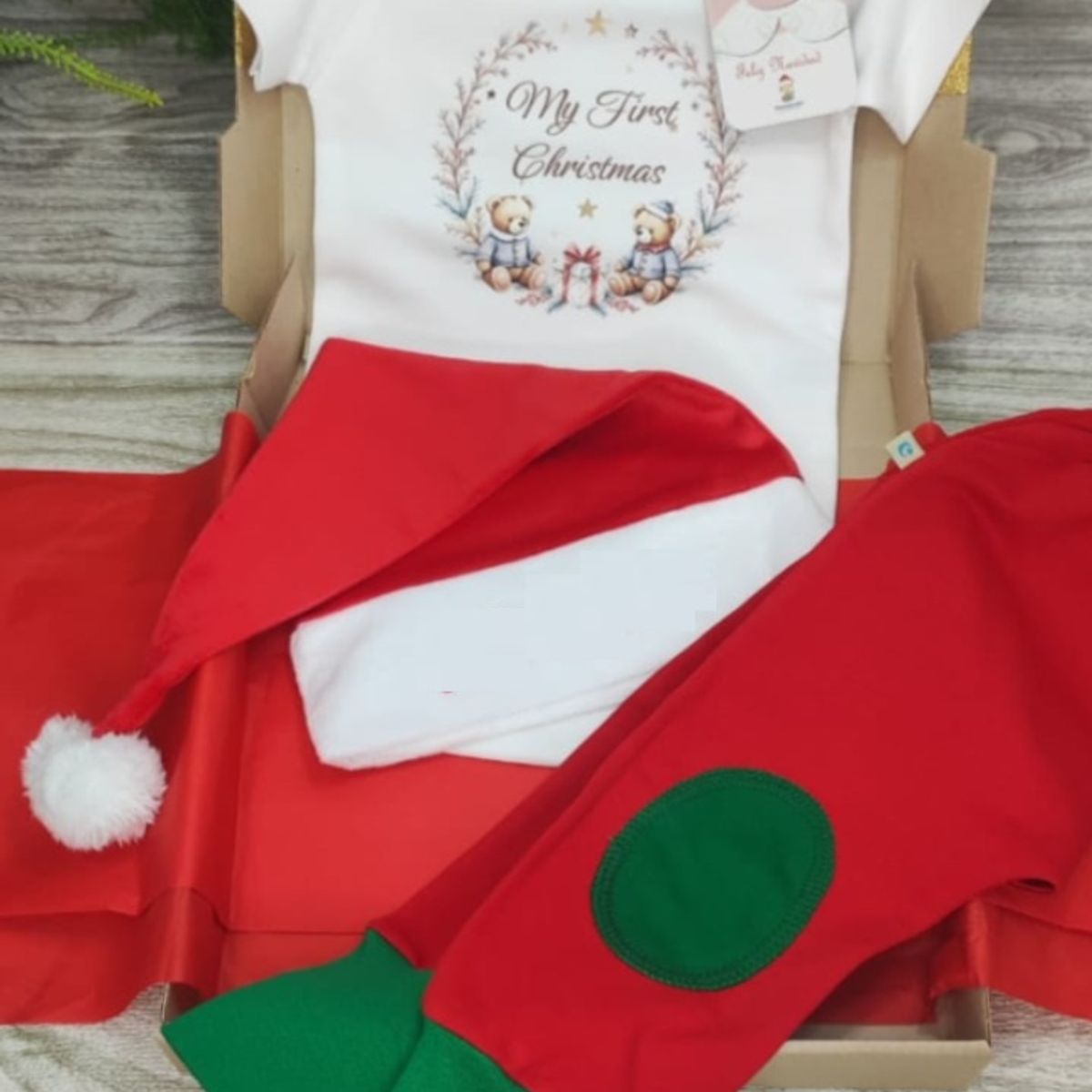 GENERICO - Body Bebé Niño Algodón Navidad Cicciobello