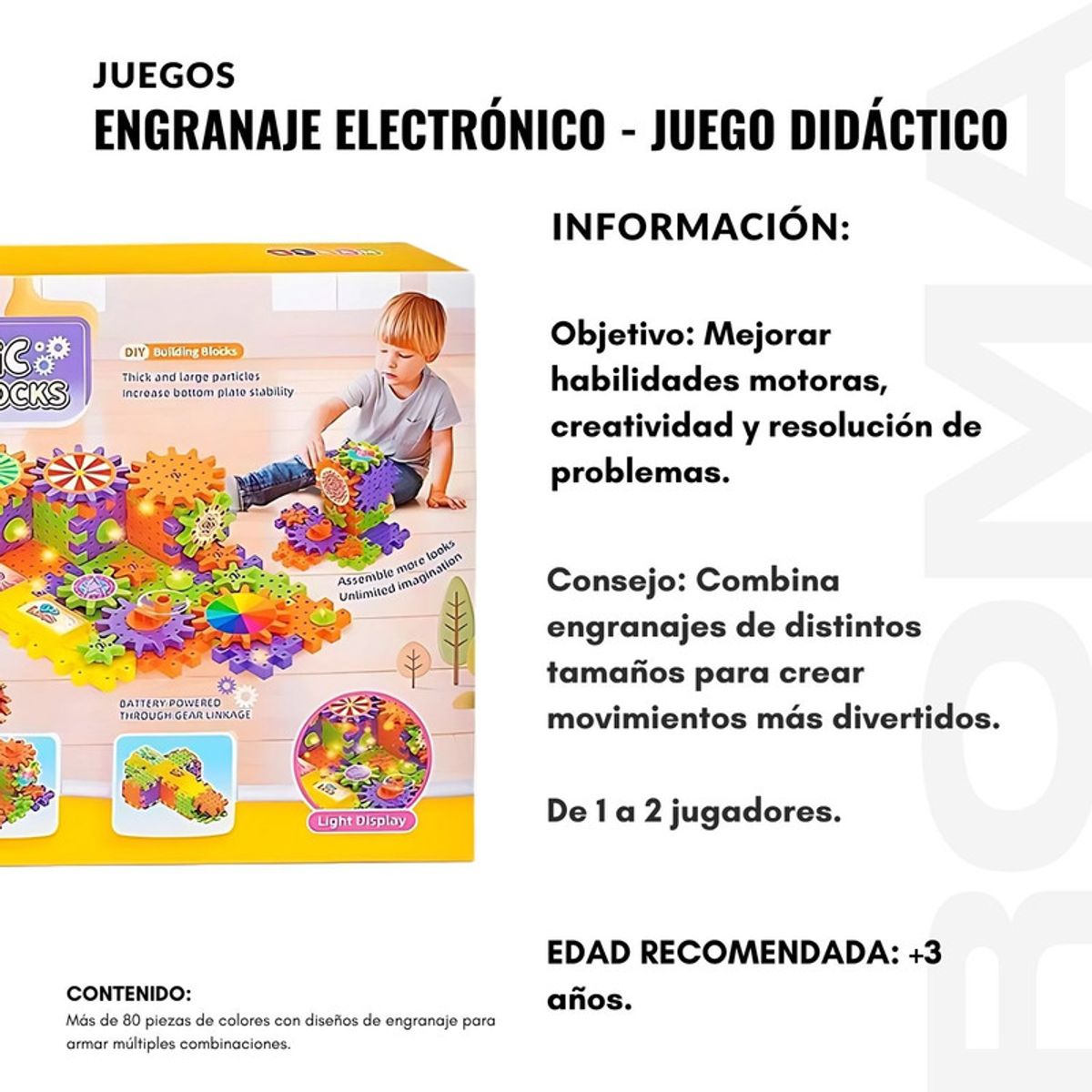 GENERICO - ENGRANAJE ELECTRÓNICO JUEGO DIDÁCTICO
