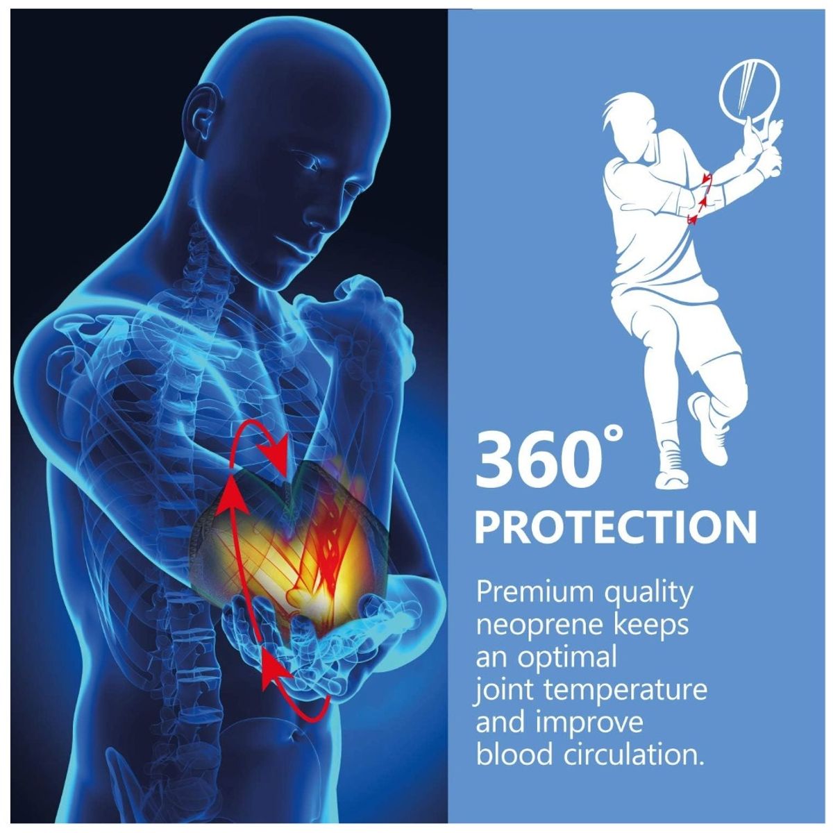 GENERICO - Codera de Compresión Ajustable  Soporte Deportivo Importado