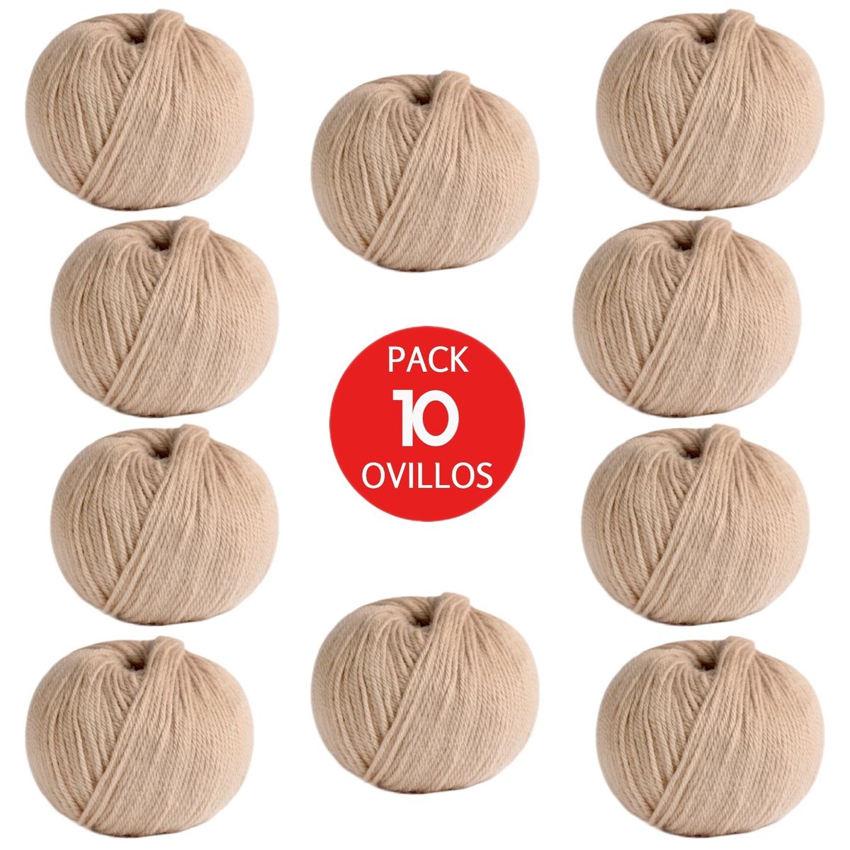 MICHELL - Lana 100% Baby Alpaca Indiecita DK  Pack x10 Ovillos  Camel Claro 202