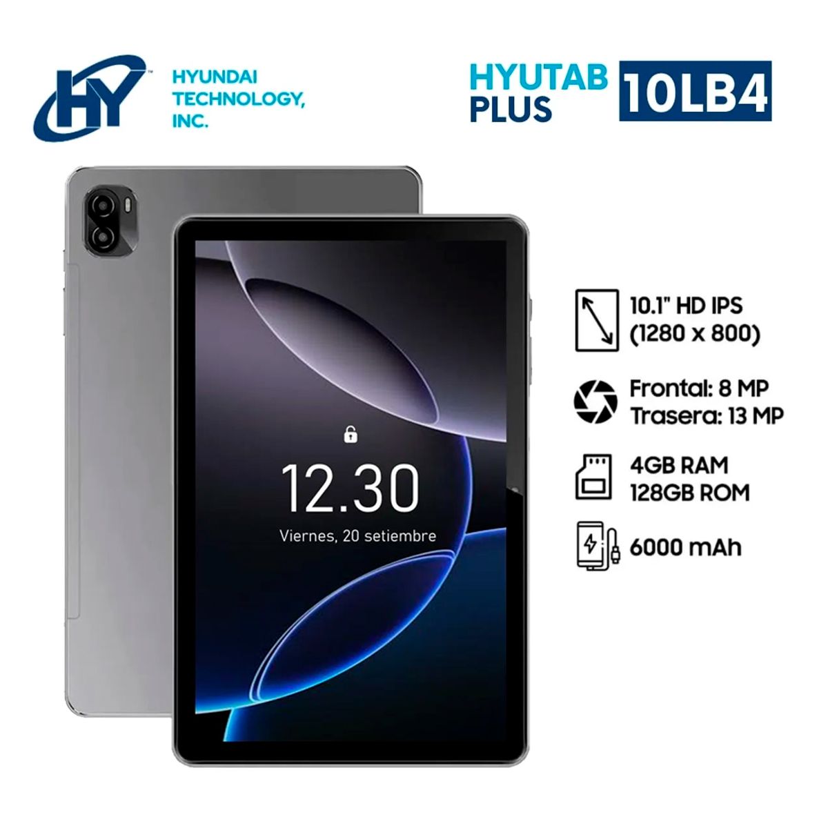 HYUNDAI - Tablet Hyundai HYtab Plus 10LB4 4GB 128GB Gris