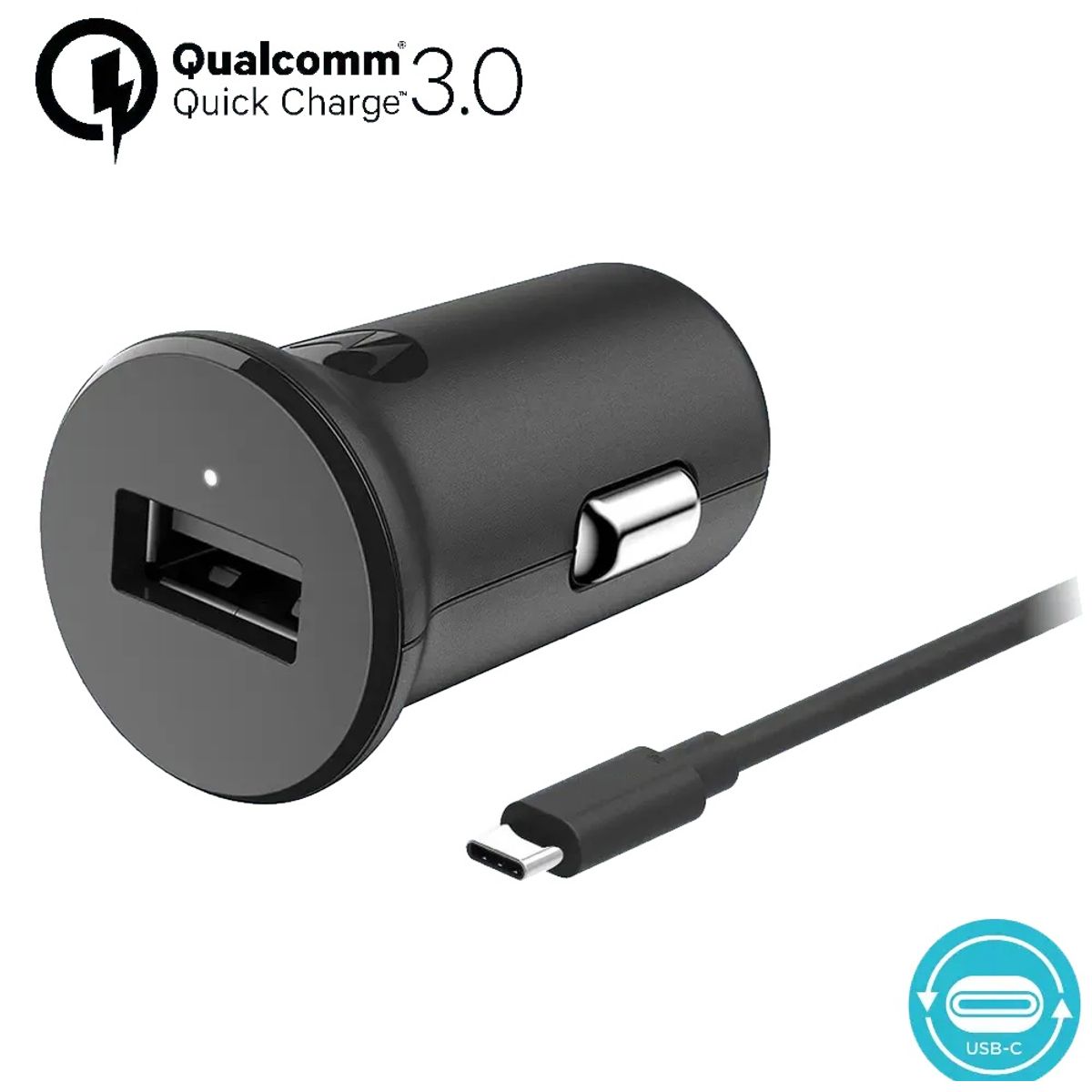 MOTOROLA - MOTOROLA CARGADOR DE AUTO 18W TURBO POWER QUALCOM QUICK CHARGER 3.0 ANDROID IOS