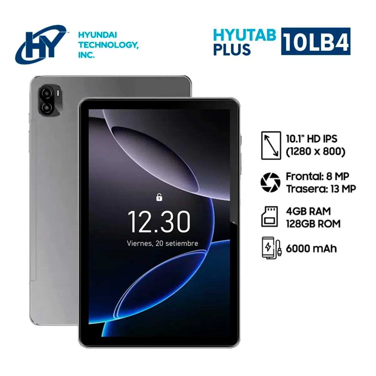 HYUNDAI - Tablet Hyundai HYTAB PLUS 10LB4 4G LTE 4GB RAM 128GB 10 pulg. HD Gris