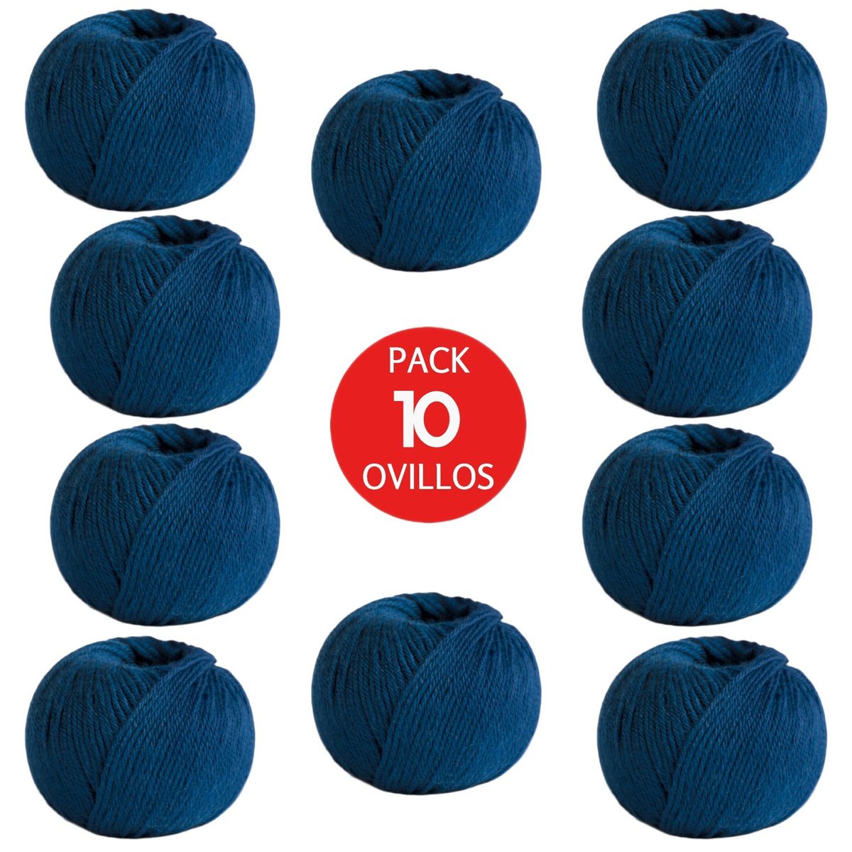 MICHELL - Lana 100% Baby Alpaca Indiecita DK – Pack x10 Ovillos – Azul  (AZ1654)