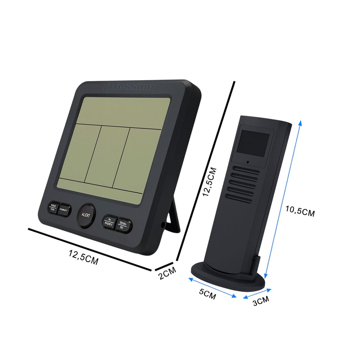 GENERICO - Termómetro higrómetro medidor temperatura y humedad con 3 sensores