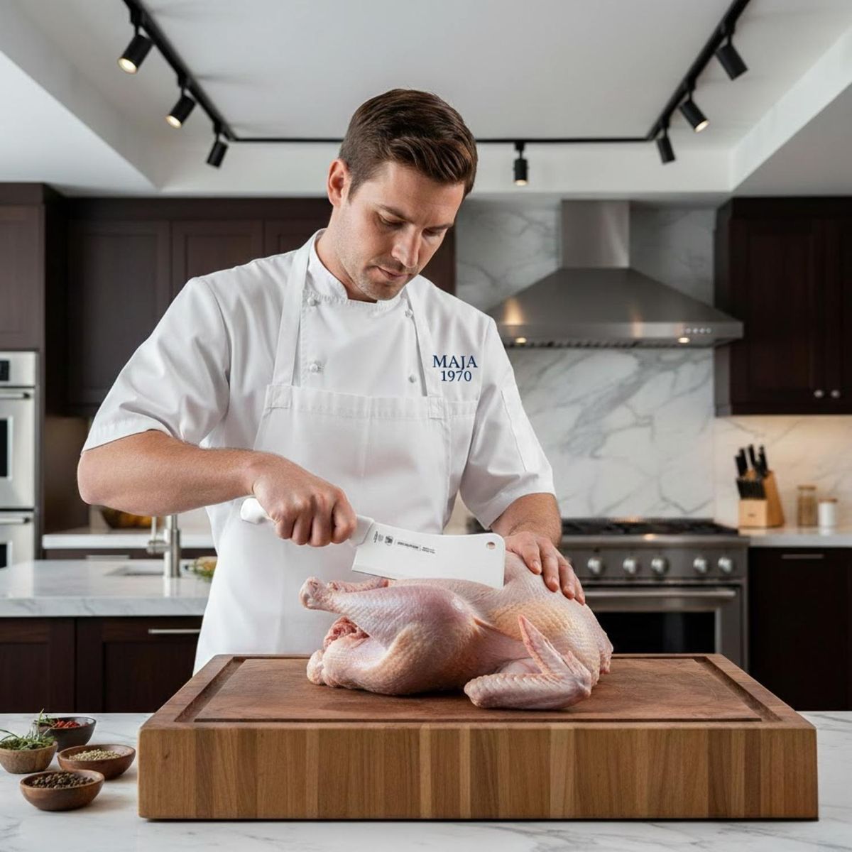 TRAMONTINA - Hachuela Profesional master 6 pulgadas Mango Blanco- Tramontina