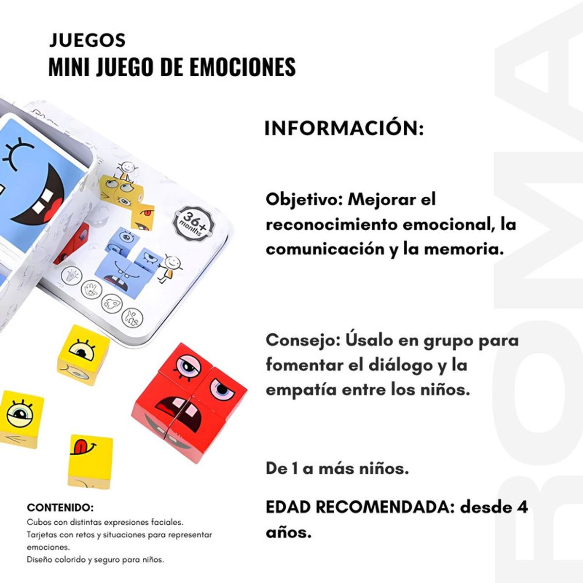 GENERICO - MINI JUEGO DE EMOCIONES - JUEGO DIDÁCTICO