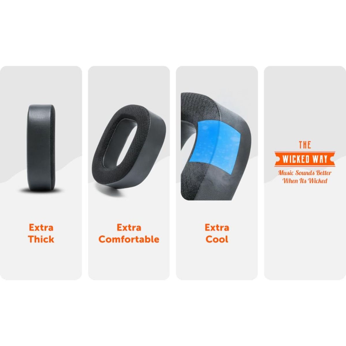 GENERICO - Almohadillas para Audífonos Corsair Hs80 Rgb Wireless Gel Refrigerante Negro