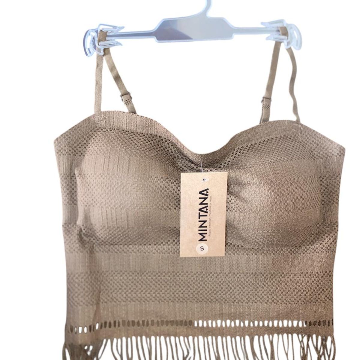 MINTANA - TOP TEJIDO FLECOS  MINTANA