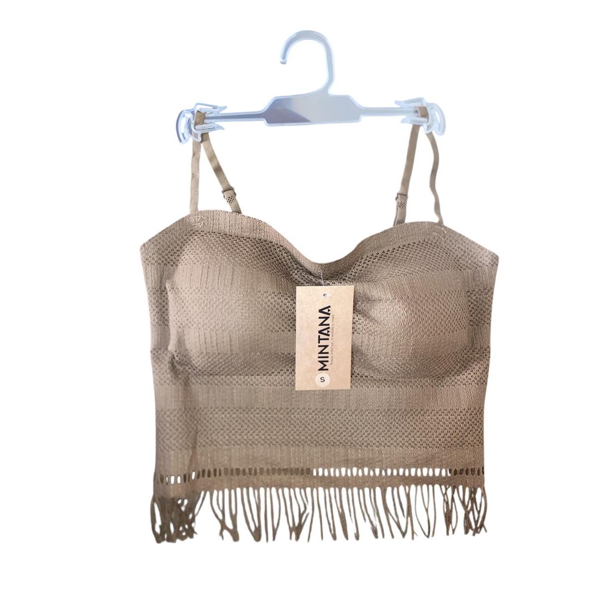 MINTANA - TOP TEJIDO FLECOS  MINTANA