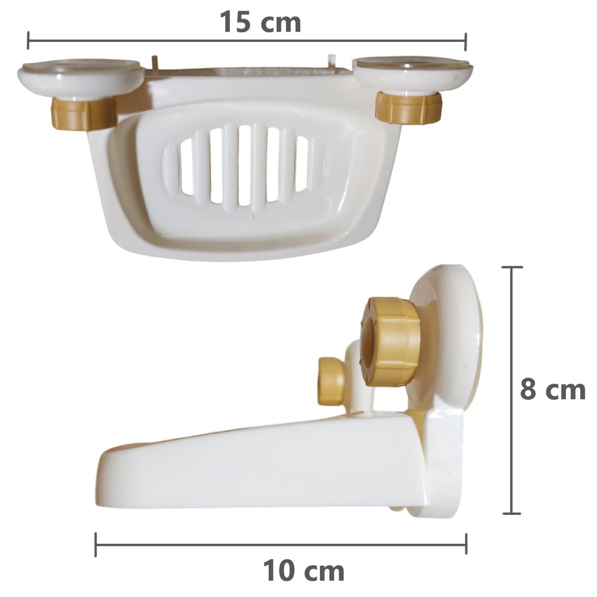 GENERICO - Jabonera con ventosas antideslizante