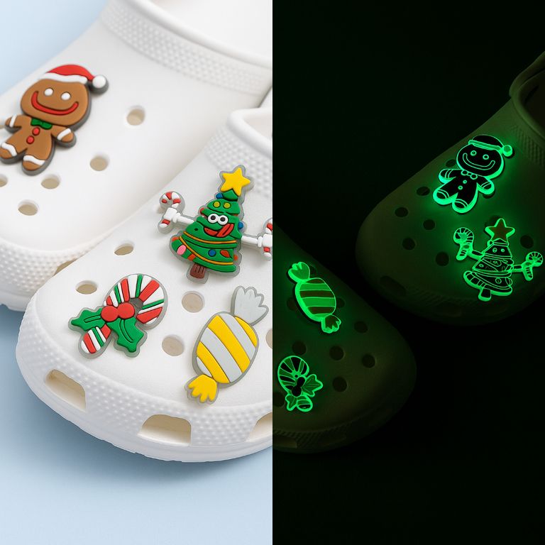 Accesorios para Crocs Pack Gingerbread Glow 4 pines LE PETIT COMPANY ...