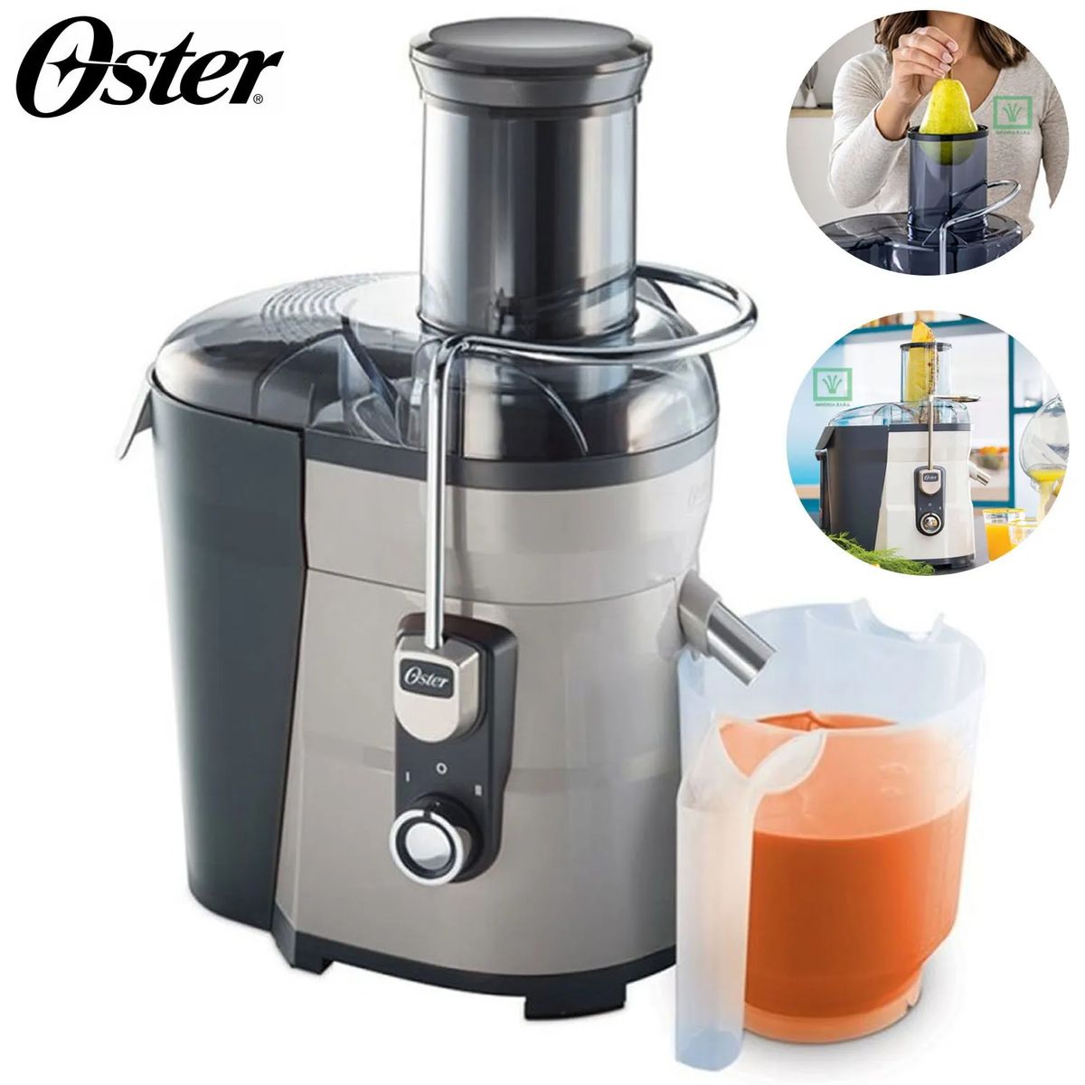 OSTER - Extractor de Jugos Oster FPSTJE317S - 600 Watts - Plateado