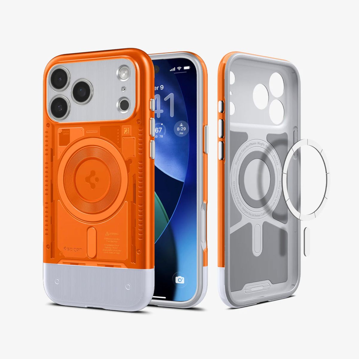 SPIGEN - Case iPhone 17 Pro Spigen Classic C1 MagSafe Naranja